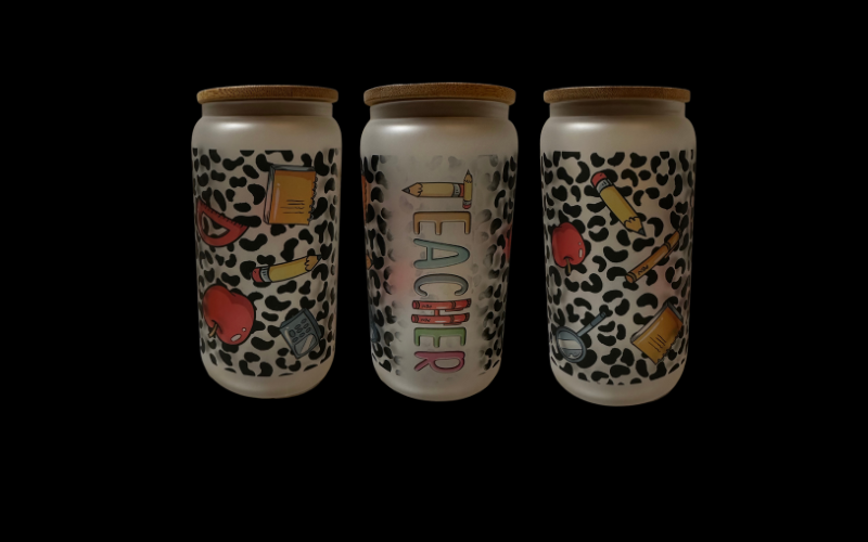 16oz. Glass Can--Teacher
