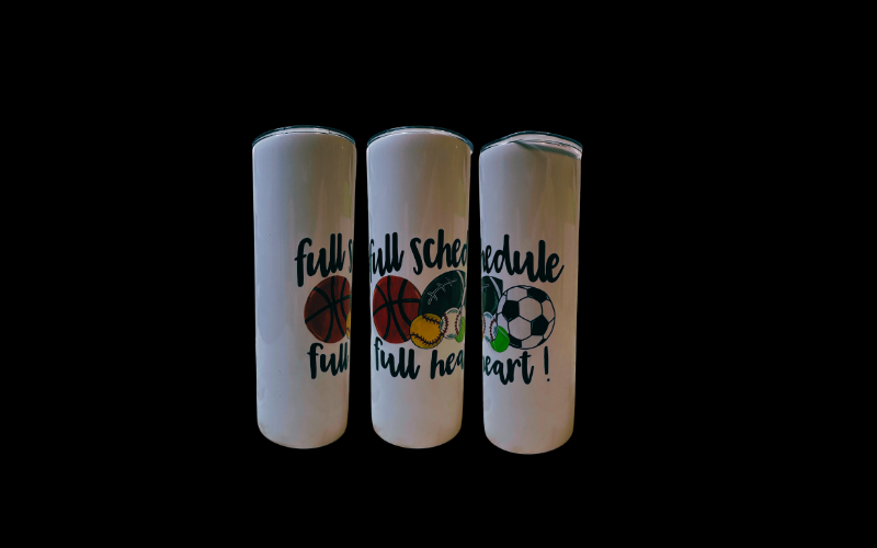 20oz Sublimation Tumbler--Full Heart, Full Schedule
