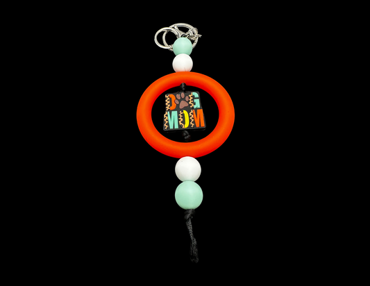 Silicone Keychain: Cheetah Dog Mom