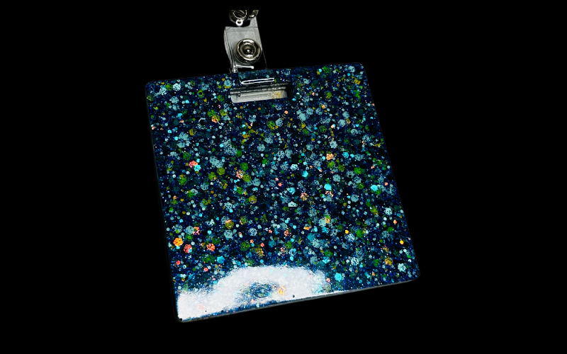 Badge Reel Holder: Teal (Square)