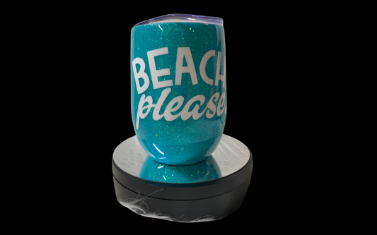12oz. Wine Tumbler--Beach Please