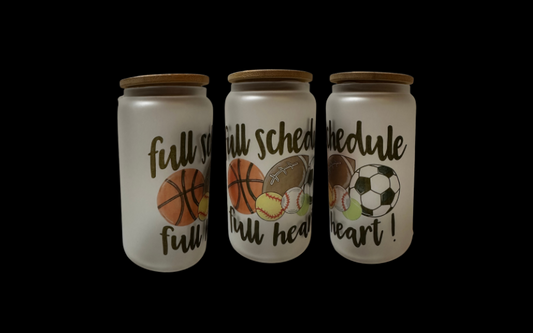 16oz. Glass Can--Full Heart, Full Schedule