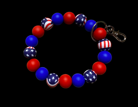 Bubble Keychain: Patriotic