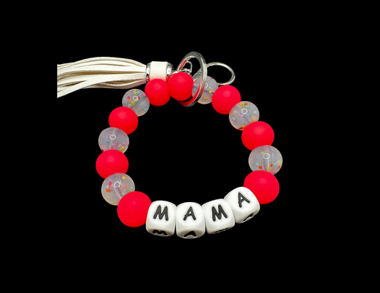 Bubble Keychain: Pink "Mama"