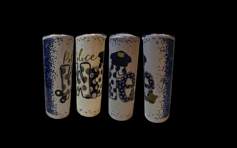 20oz. Sublimation Tumbler--Police Wife