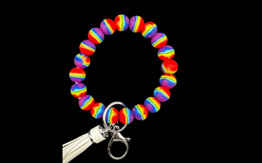 Bubble Keychain--Rainbow Planet