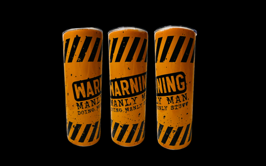 20oz. Sublimation Tumbler--Manly Man